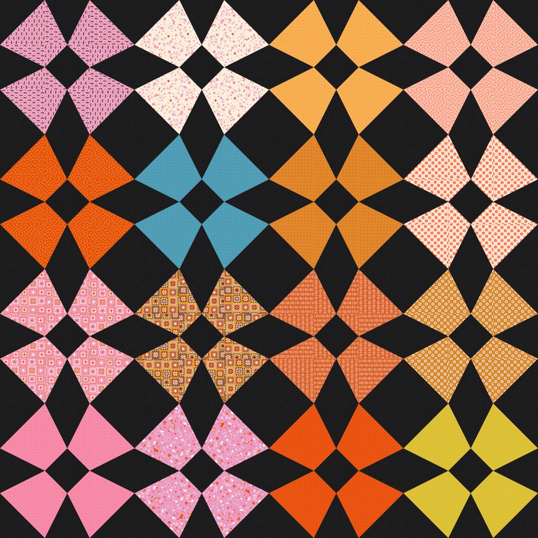 Dogwood Blossoms Quilt Kit: Dark RSS