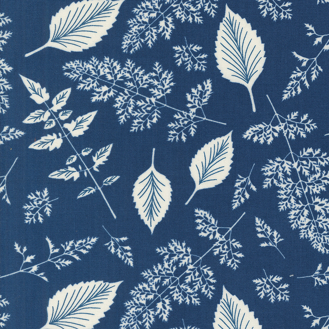 Indigo - Leaf Pattern from Field of Flowers by Katharine Watson