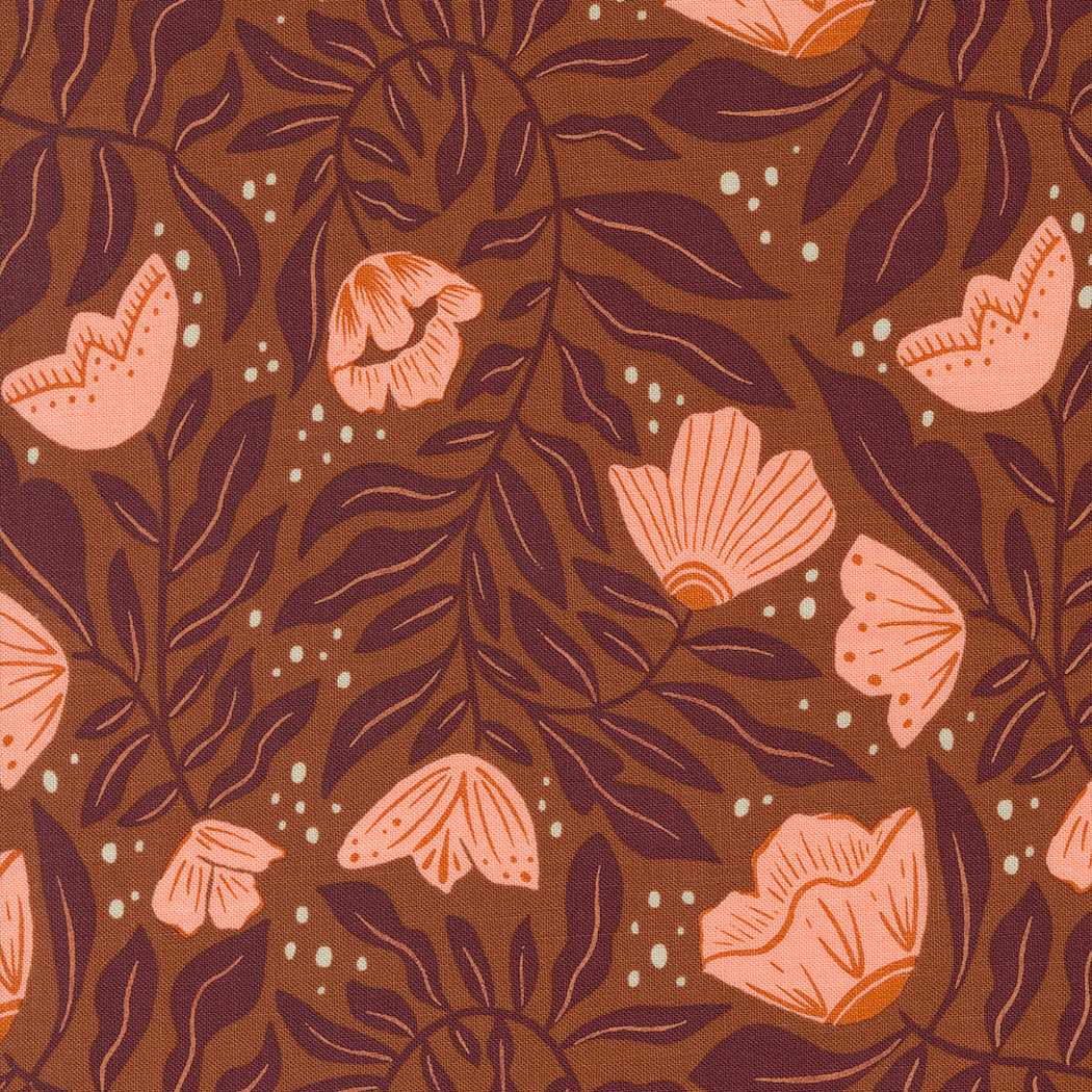 Tulips- Rust from Folk & Lore by Fancy That Design House for Moda