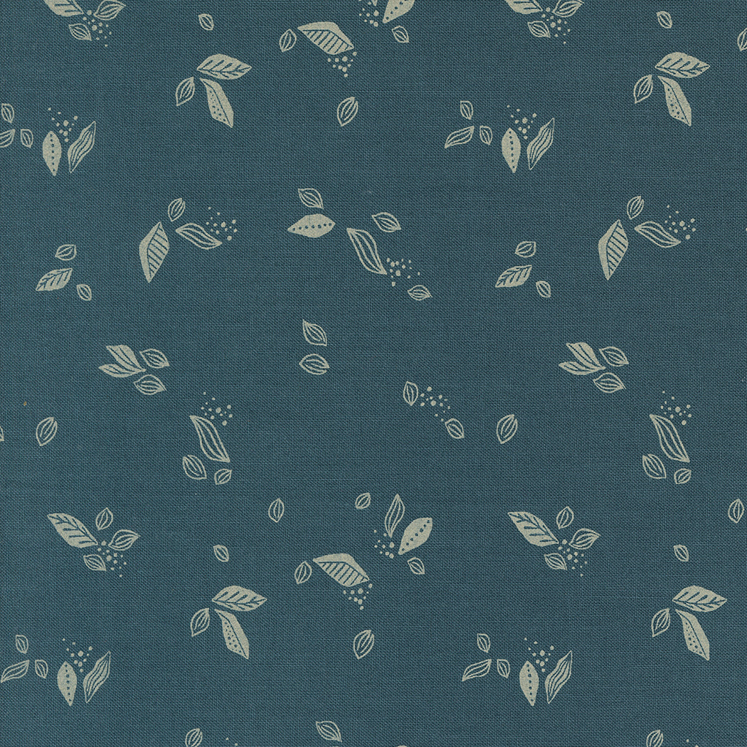 Leaves- Teal from Folk & Lore by Fancy That Design House for Moda