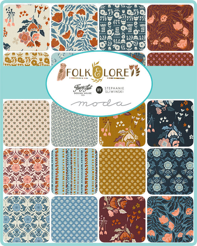 Maroon- Fat Quarter Bundle- Folk & Lore by Fancy That Design House for Moda