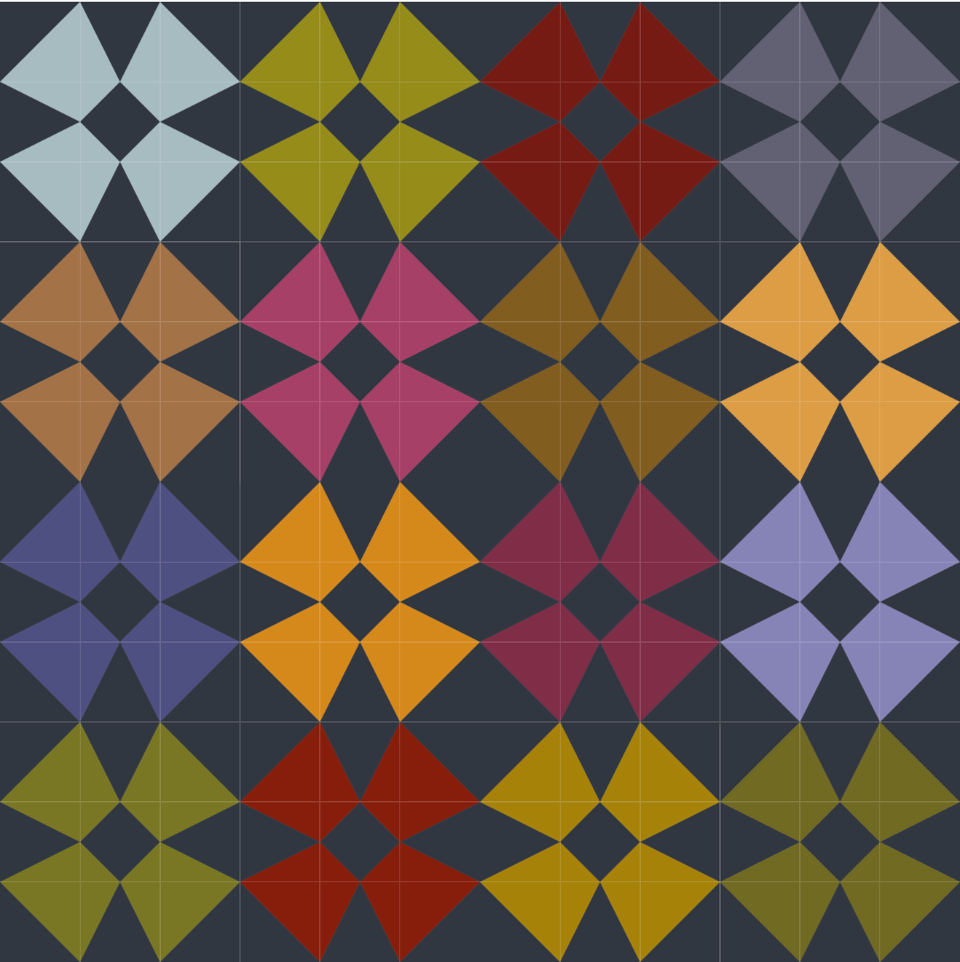 Dogwood Blossoms Quilt Kit: Alicia X Navy