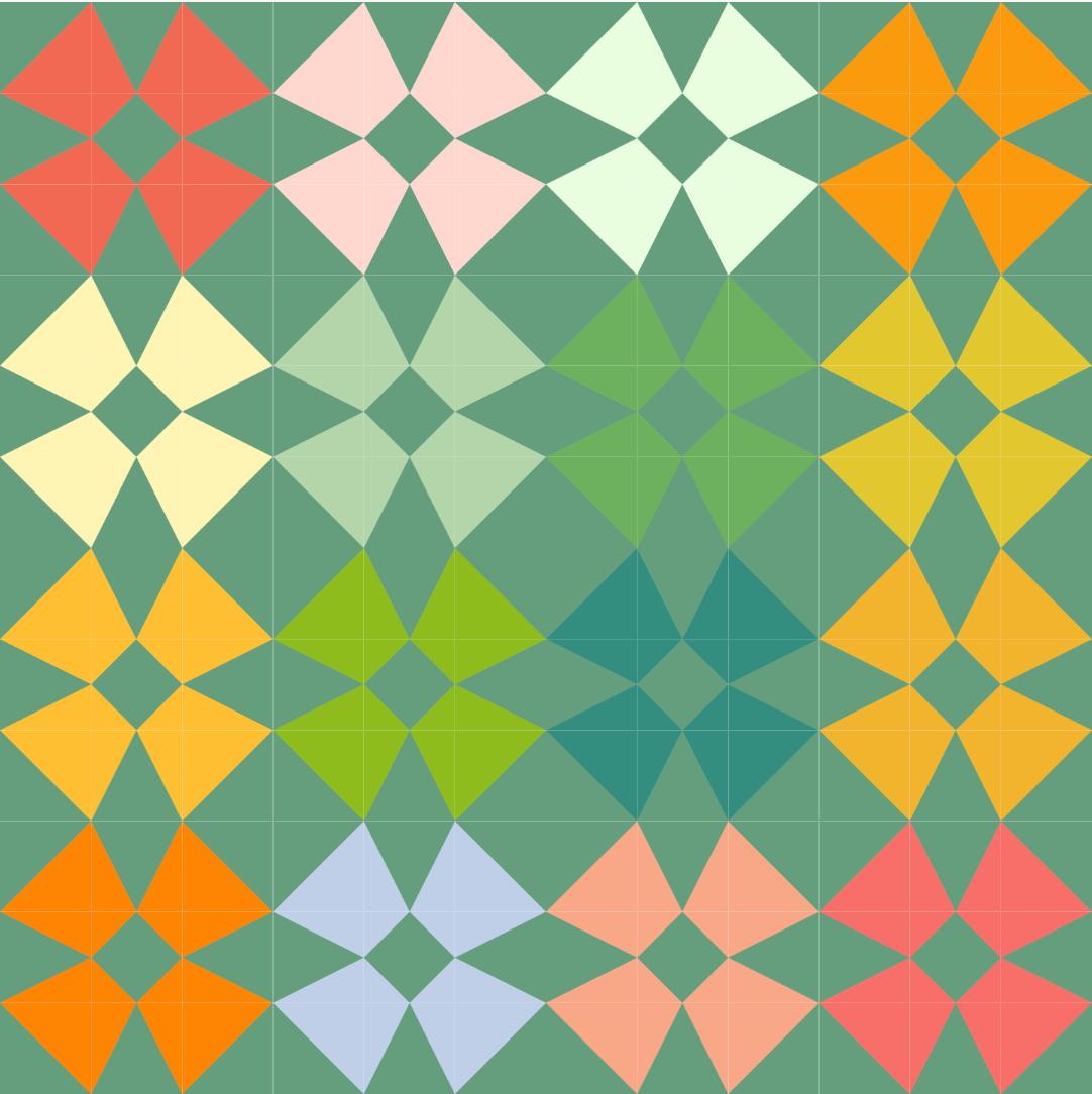 Dogwood Blossoms Quilt Kit: Shirley X Jade