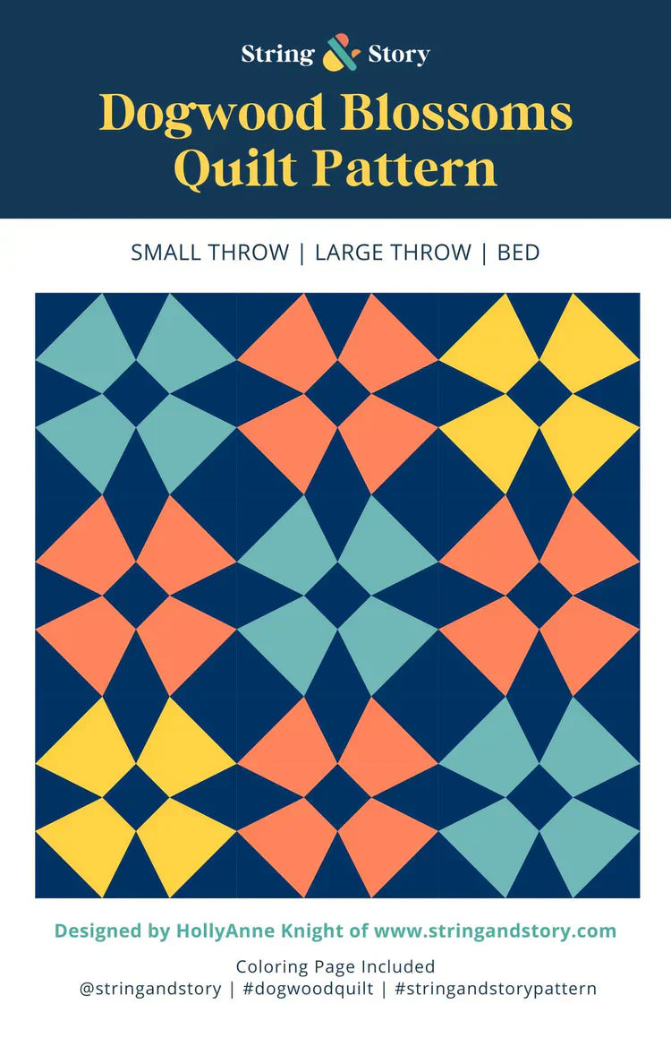 Dogwood Blossoms Quilt Kit: Alicia X Navy
