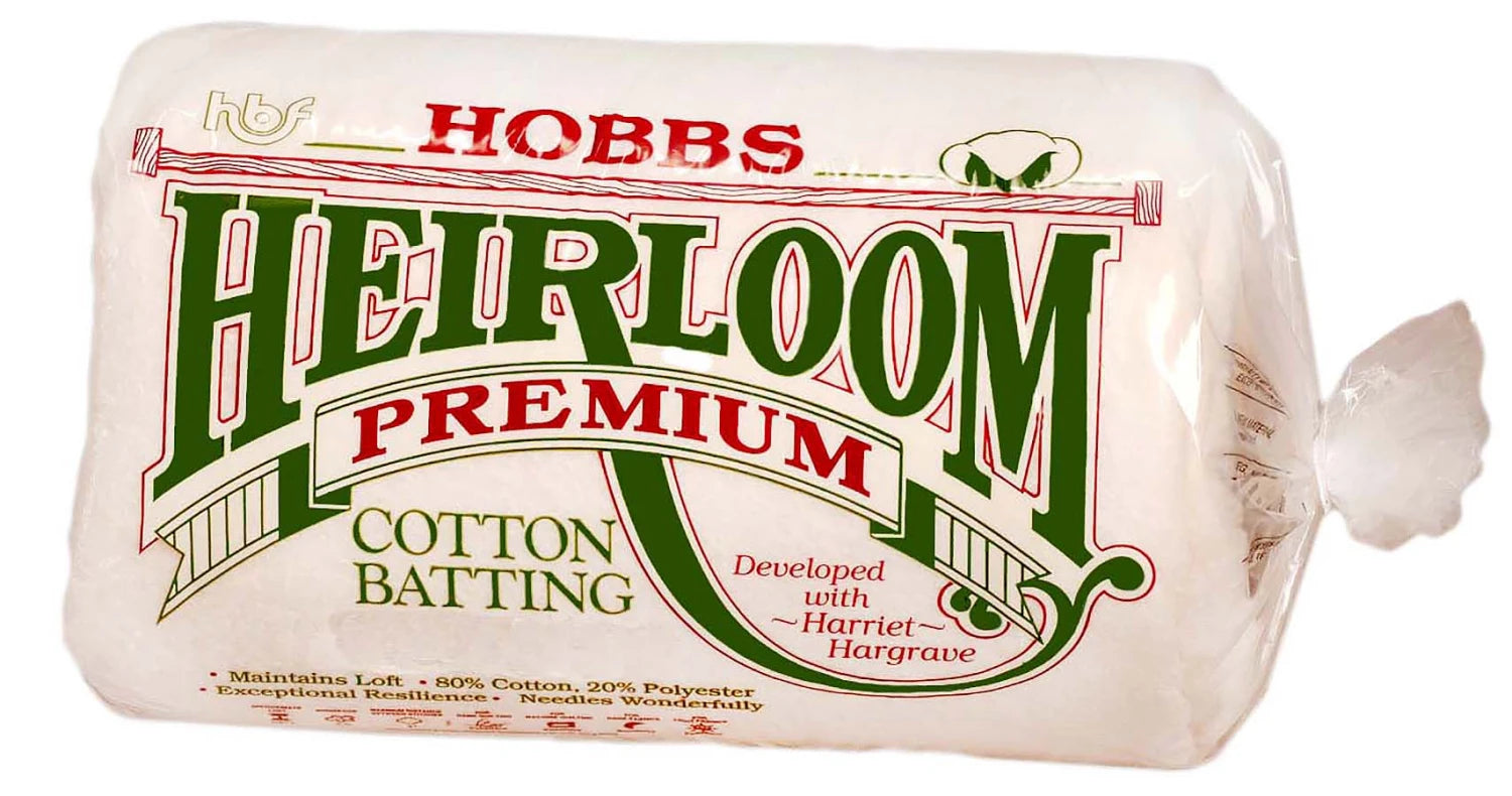 Batting: Heirloom Premium 80/20 Cotton Batting - Full Size, by Hobbs