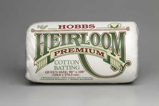 Batting: Heirloom Premium 80/20 Cotton Batting - Twin Size, by Hobbs