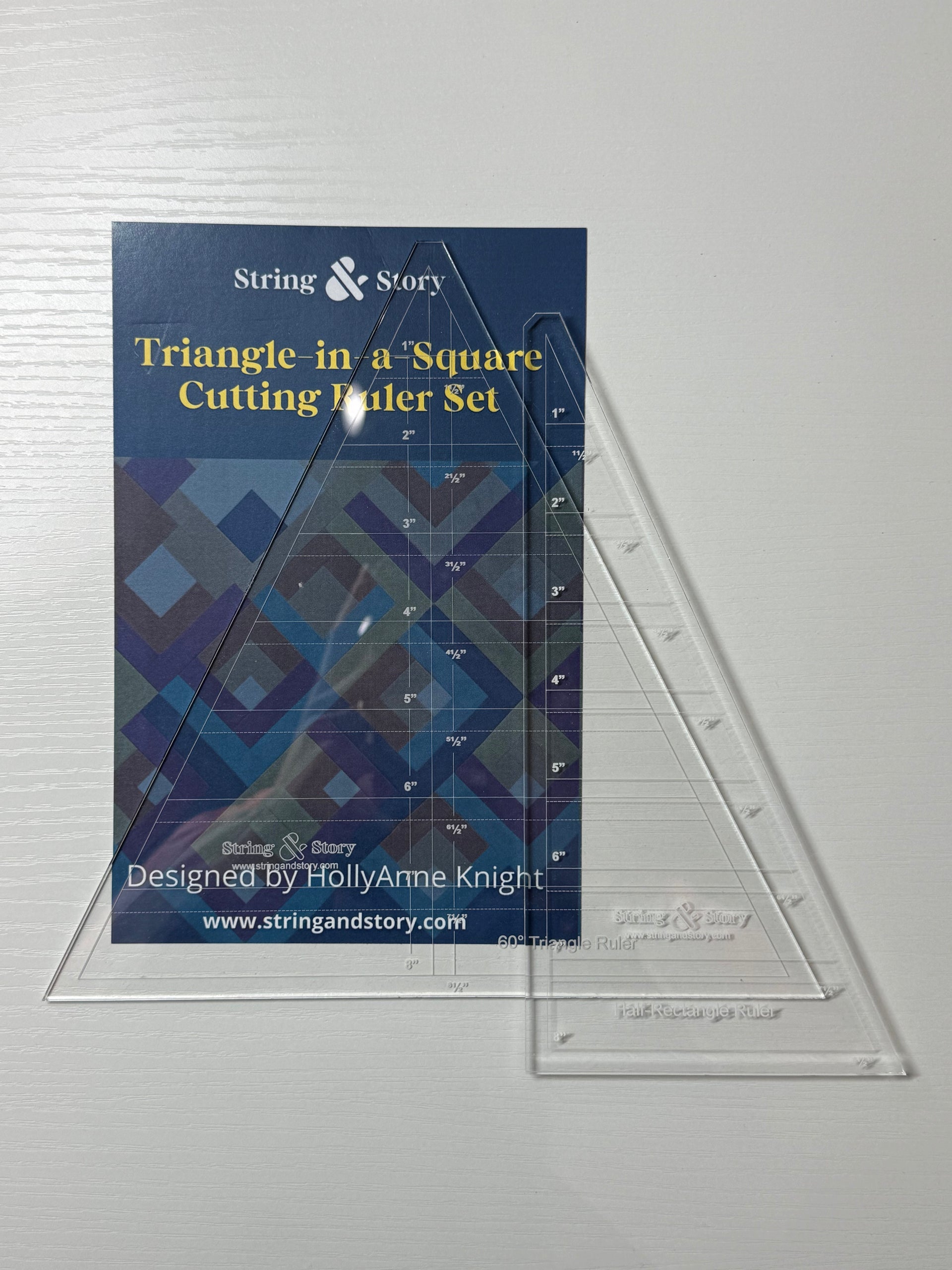 Triangle in a Square (tri-recs) Cutting Ruler Set by String & Story