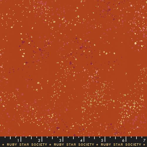 Cayenne- Speckled Metallic Fabric by Rashida Coleman Hale for Ruby Star Society