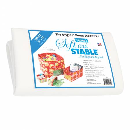 Soft and Stable- White- 100% Polyester Foam Stabilizer, 36in x 58in