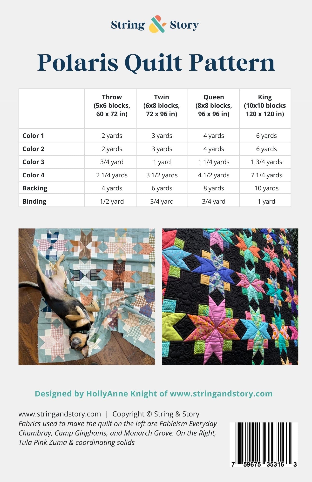 Patterns: Polaris Quilt - DIGITAL PATTERN by HollyAnne Knight for Stri