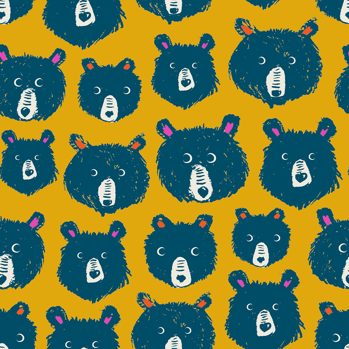 Teddy and the Bears- Goldenrod- Teddy and the Bears by Sarah Watts for Ruby Star Society