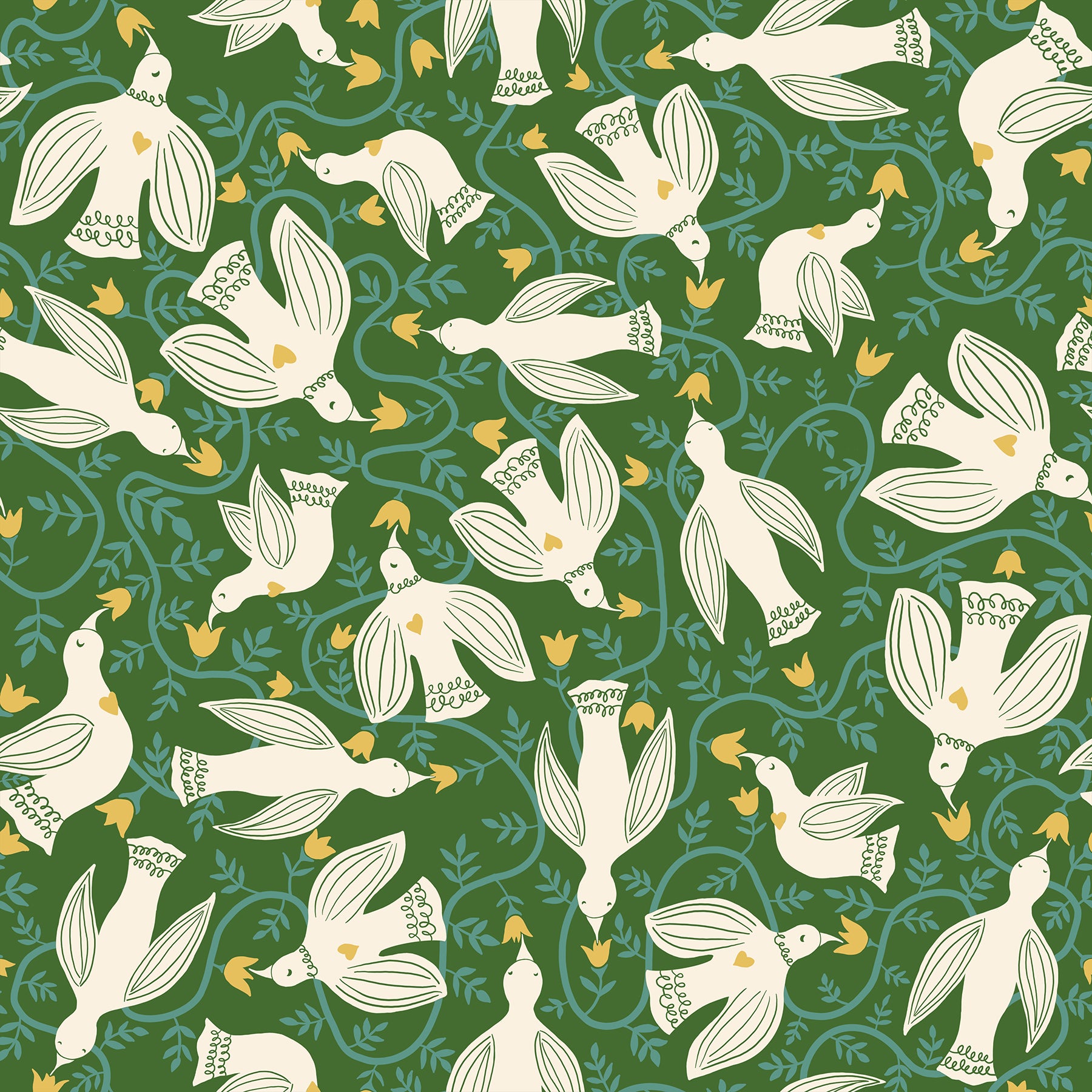 Sarah Green - Hummingbirds from Endpaper by Jen Hewett for Ruby Star Society