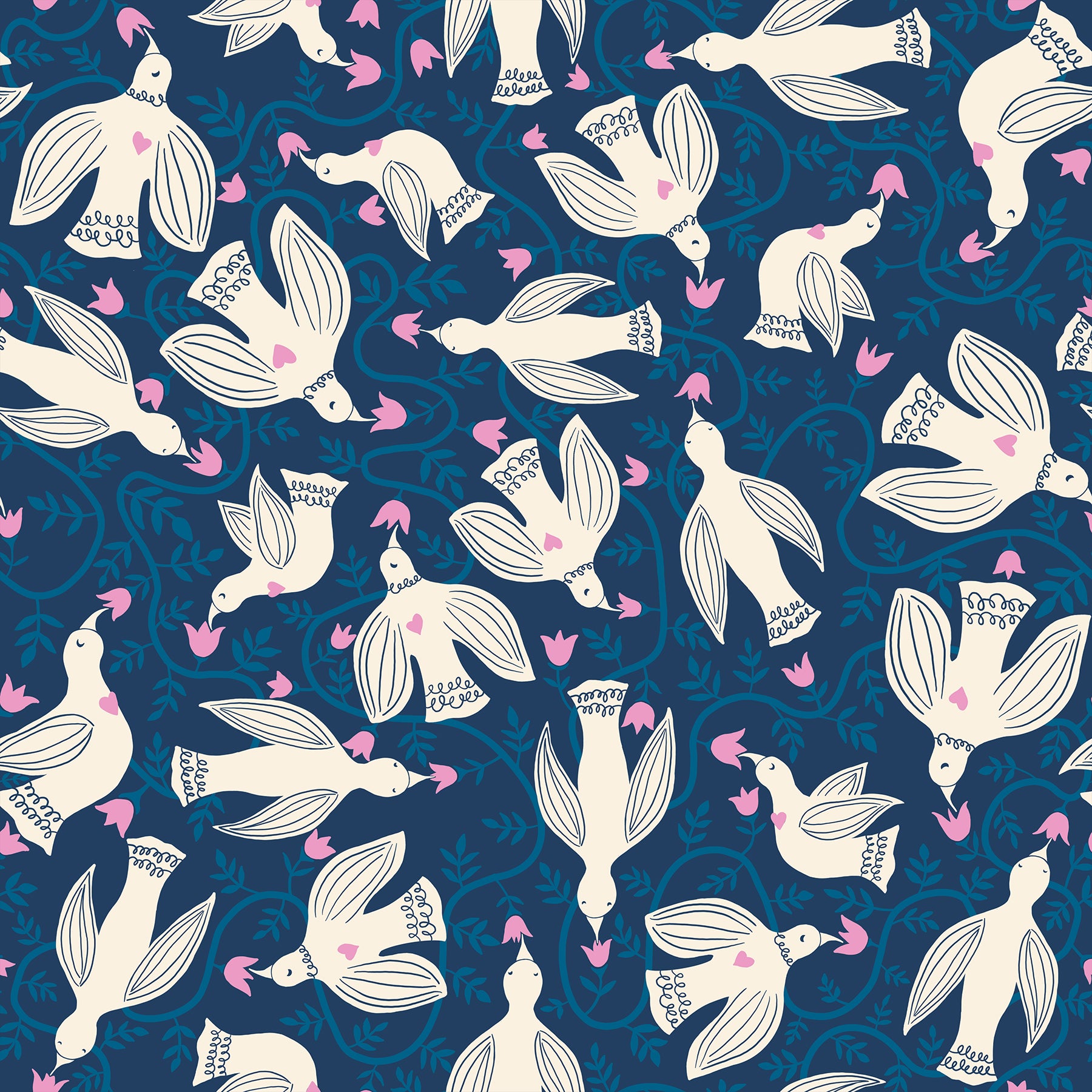 Bluebell - Hummingbirds from Endpaper by Jen Hewett for Ruby Star Society