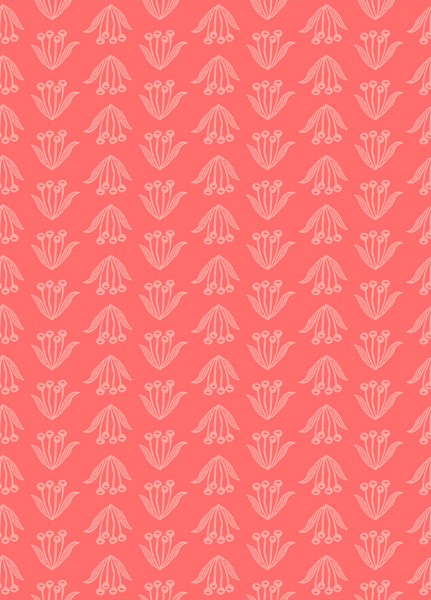 Strawberry - Crocus Endpaper from Endpaper by Jen Hewett for Ruby Star Society