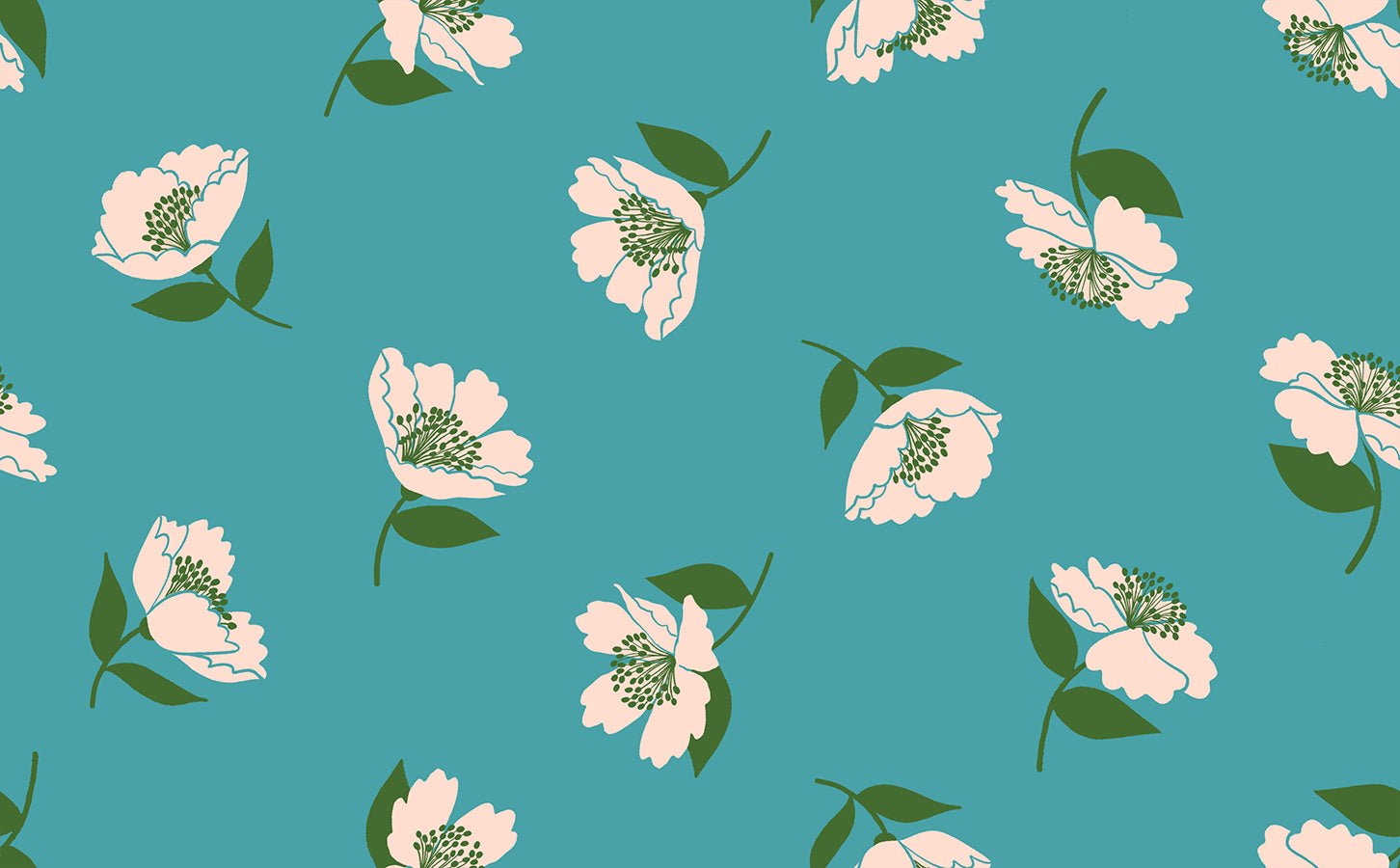 Fluttering- Dark Turquoise- Juicy by Melody Miller of Ruby Star Society for Moda Fabrics