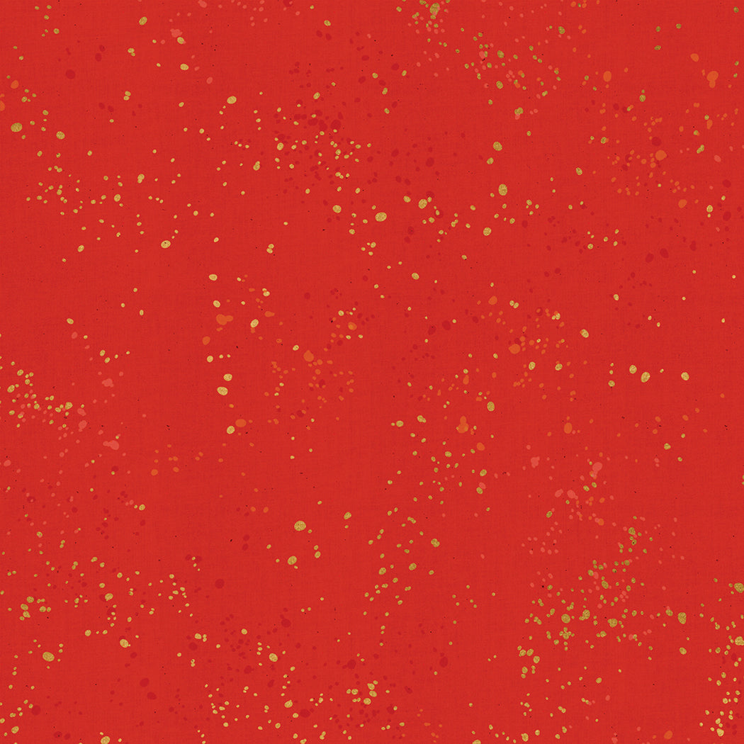 Warm Red- Speckled Metallic Fabric by Rashida Coleman Hale for Ruby Star Society