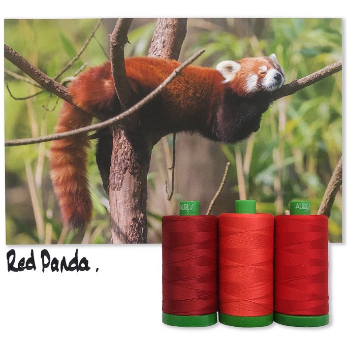 Aurifil Color Builder - Red Panda