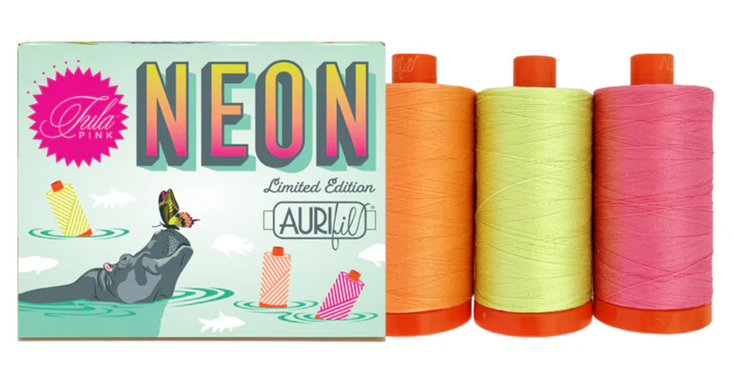 Aurifil Thread Box - Tula Pink Neon, LIMITED EDITION