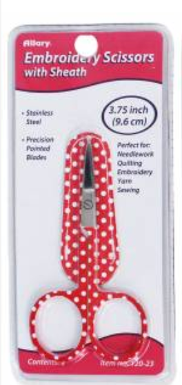 Allary Embroidery Scissors with Leather Sheath