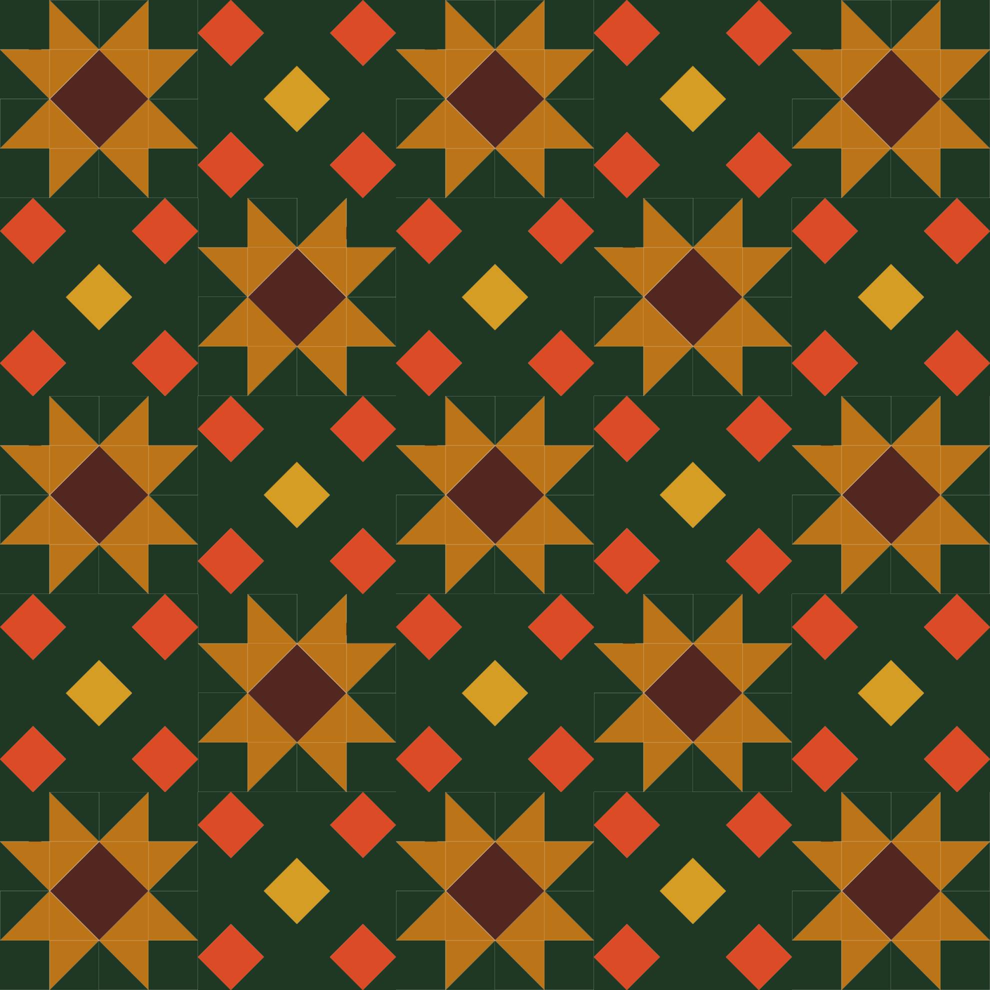 Sirius Kit: Fall Foliage- green background (small throw)