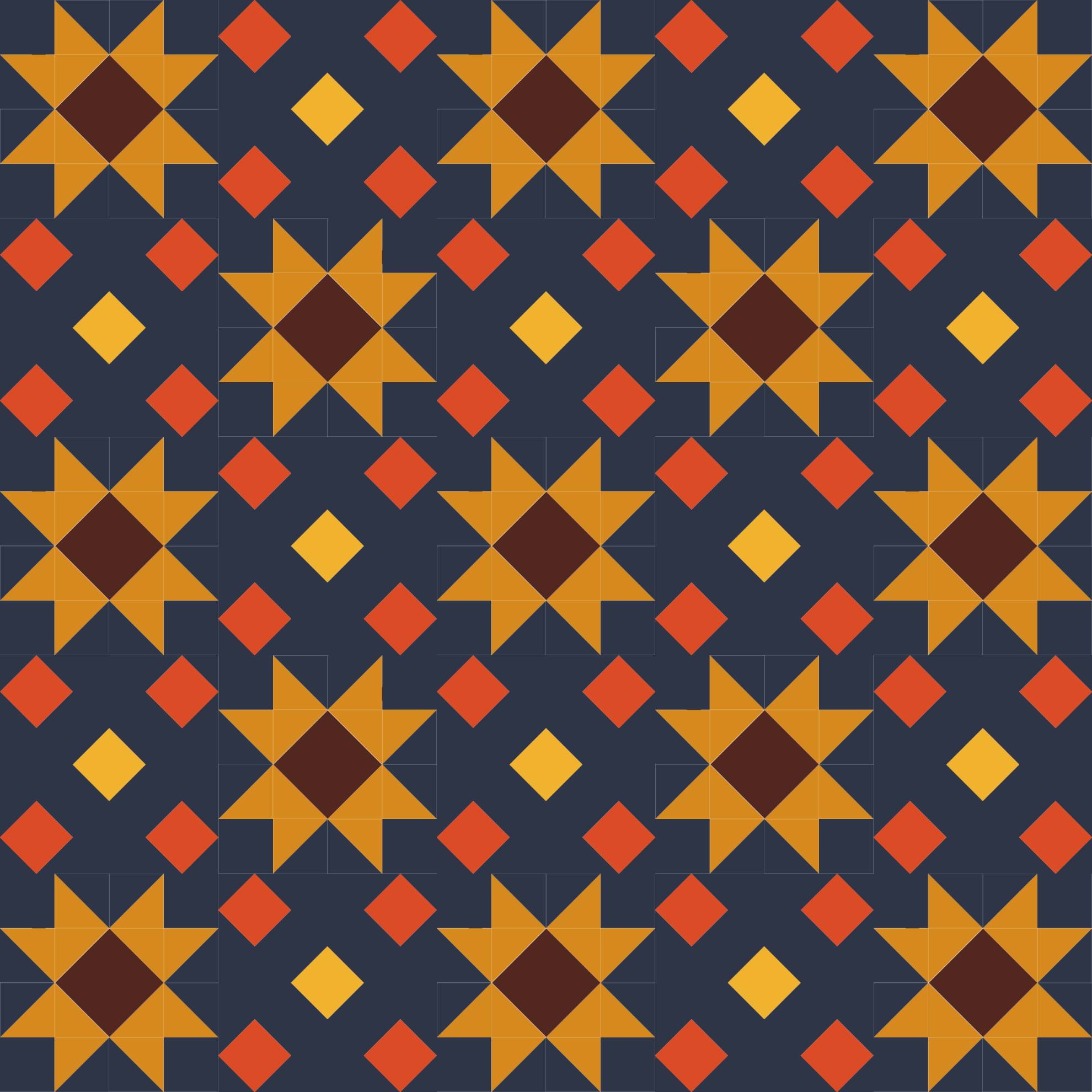 Sirius Kit: Fall Foliage- Navy background (small throw)