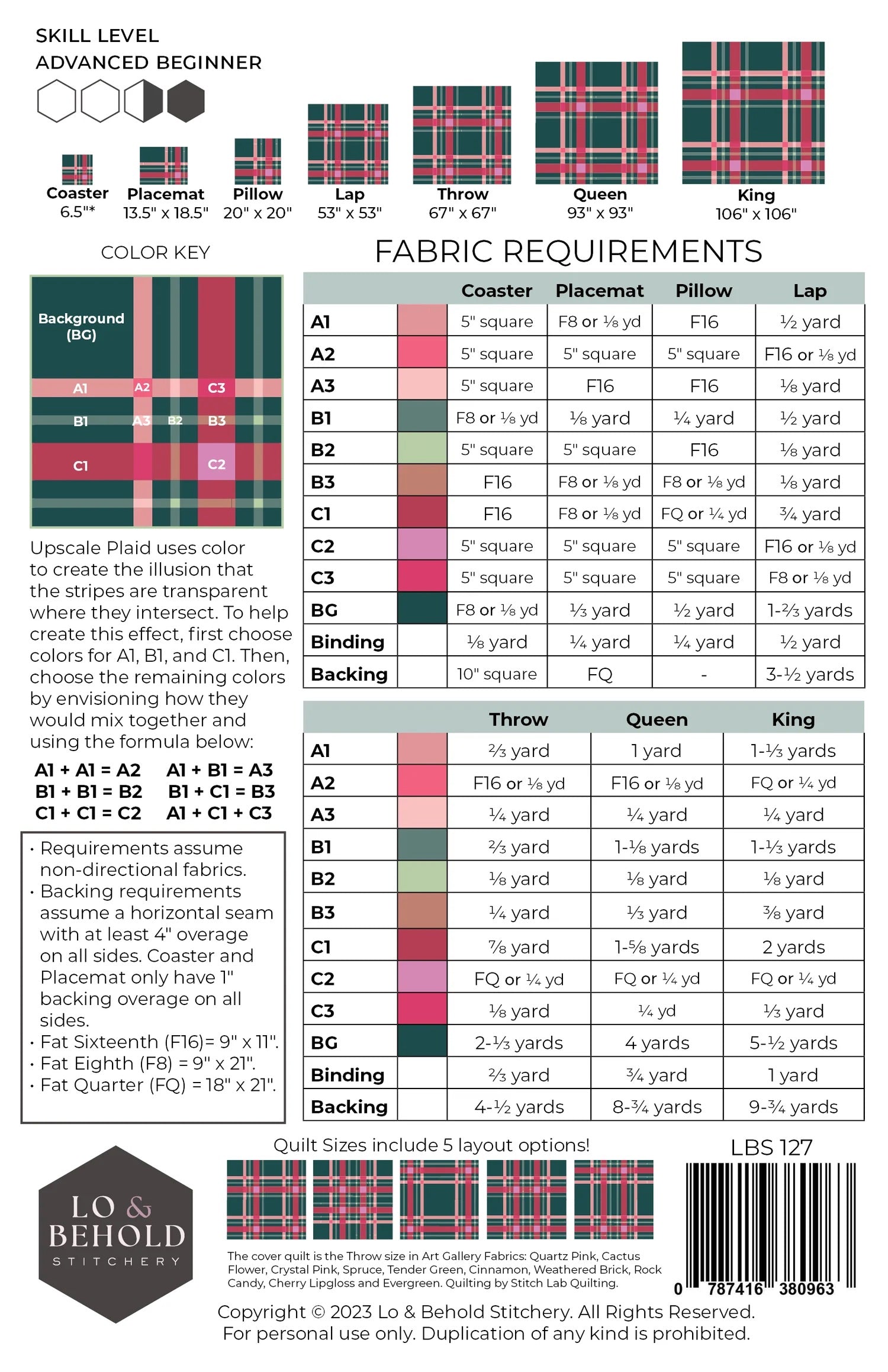 Patterns: Upscale Plaid by Lo & Behold Stitchery