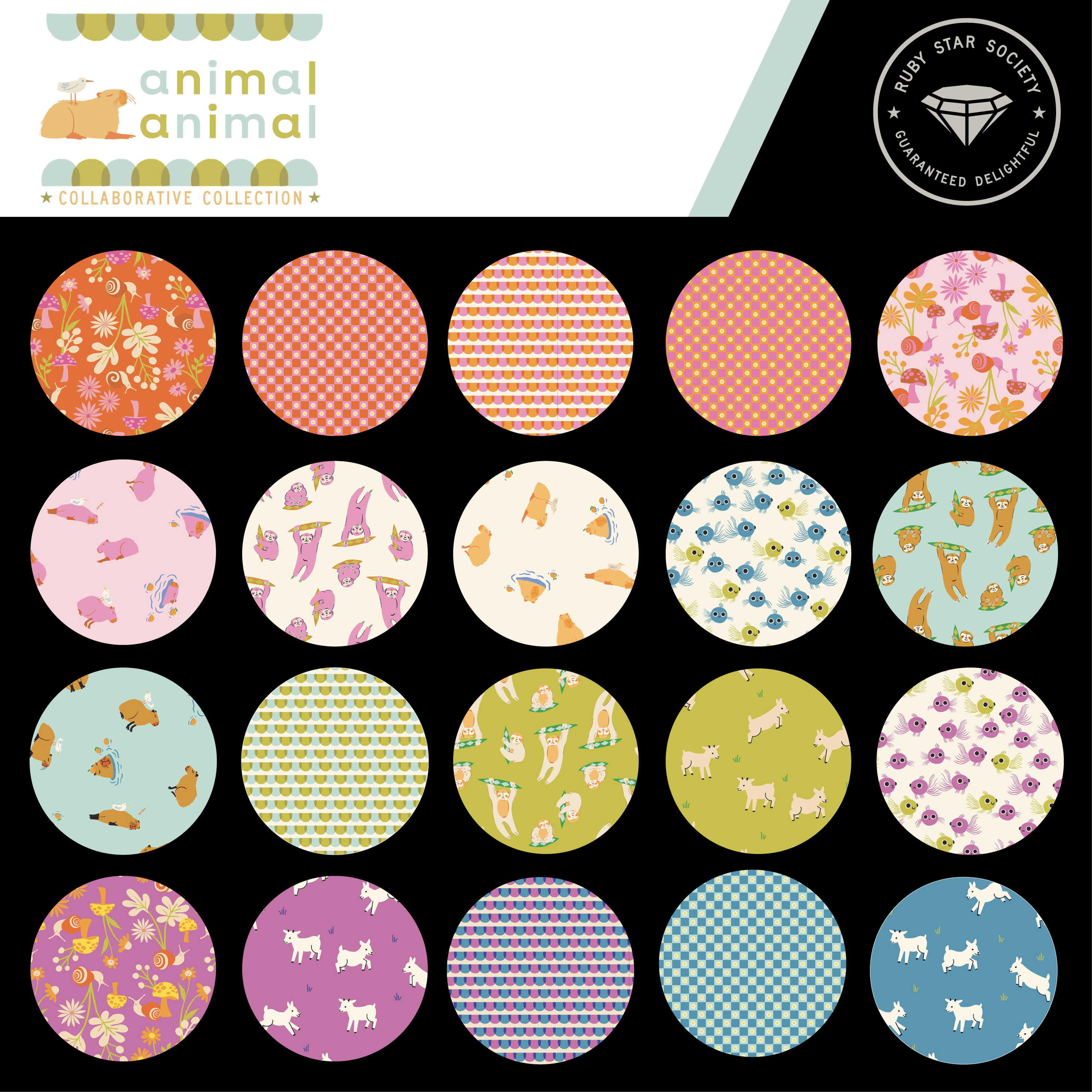 Fat Quarter Bundle - Animal Animal by Ruby Star Society