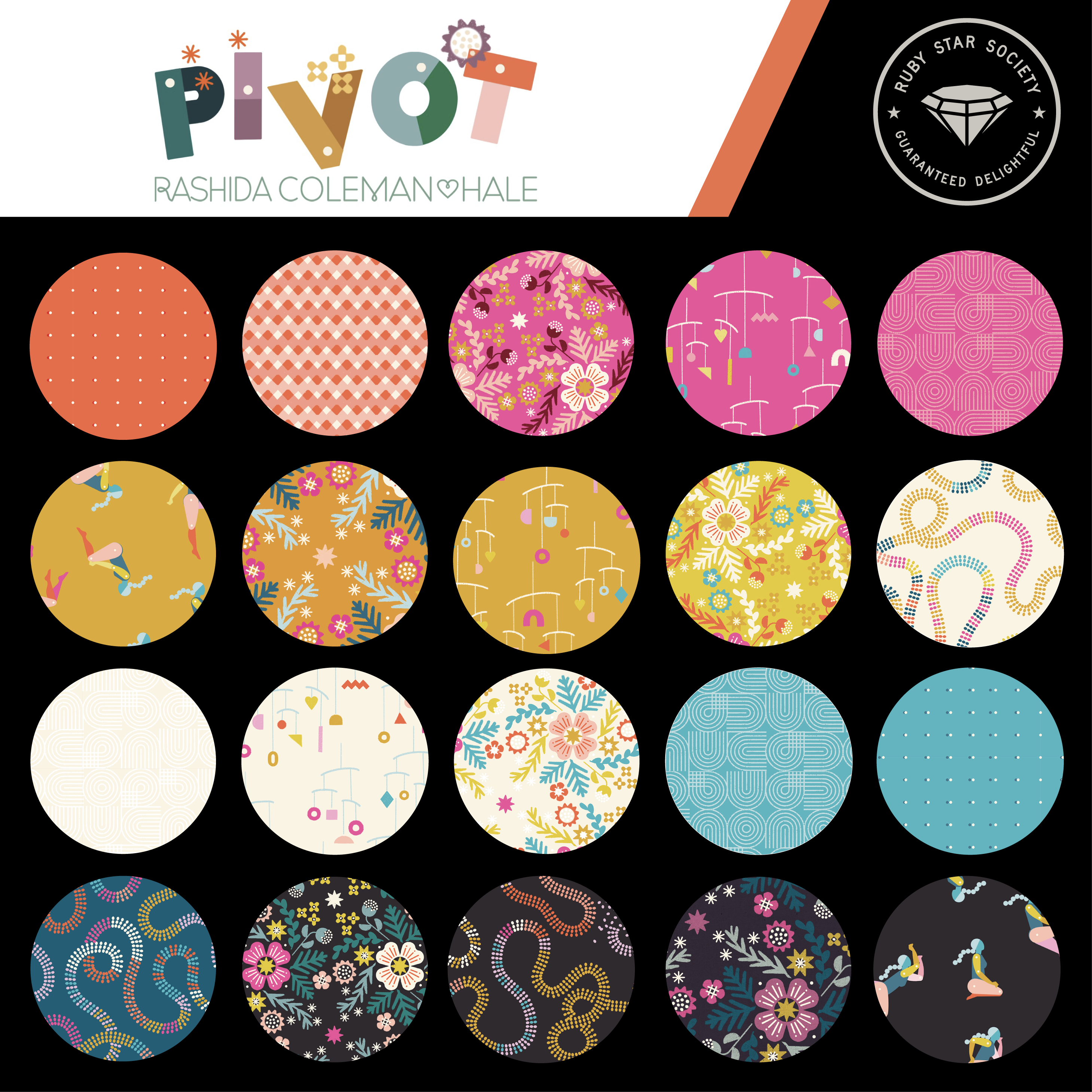 Pivot Paper People - Soft Black from Pivot by Rashida Coleman Hale for Ruby Star Society