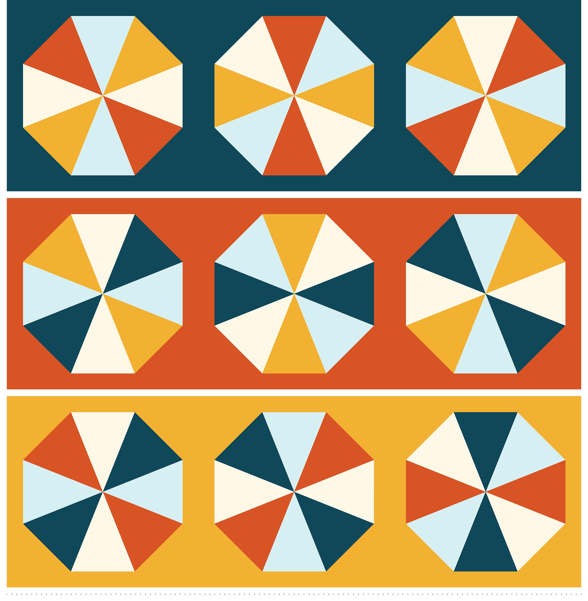 Panels: Octagon Table Runner - Fall Colorway