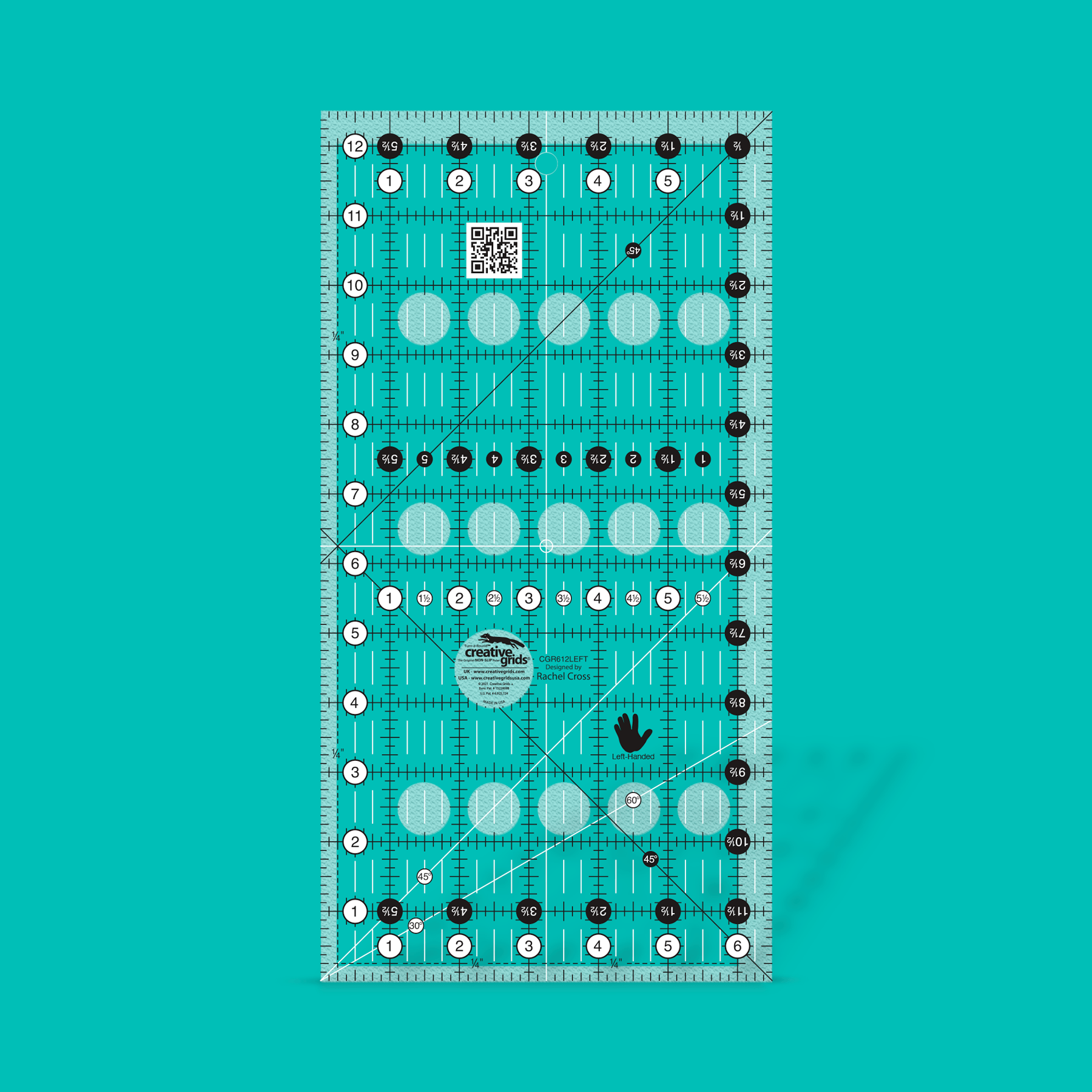 Rulers: 6 ½ x 12 in - LEFT-HANDED by Creative Grids