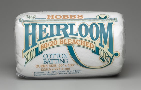 Batting: Heirloom Bleached 80/20- Queen Size, by Hobbs