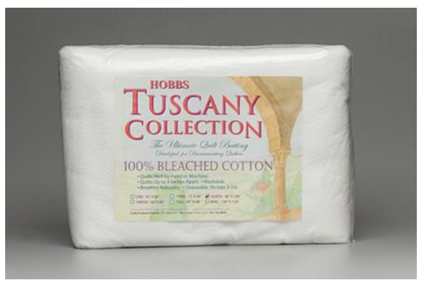 Batting: Tuscany 100% Bleached Cotton by Hobbs