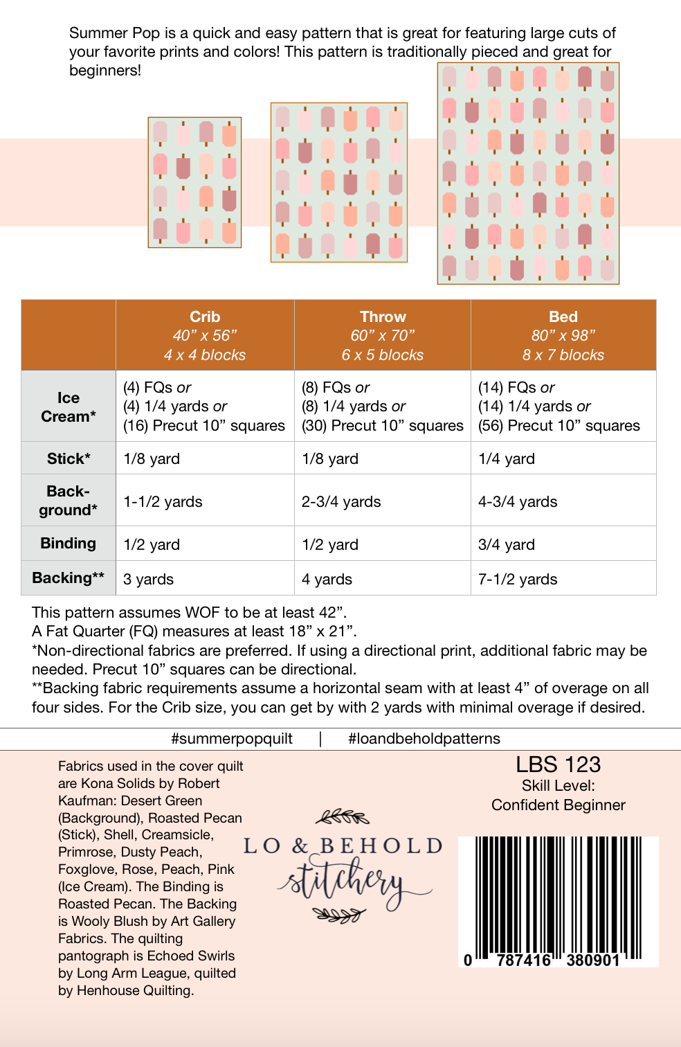 Patterns: Summer Pop by Lo & Behold Stitchery