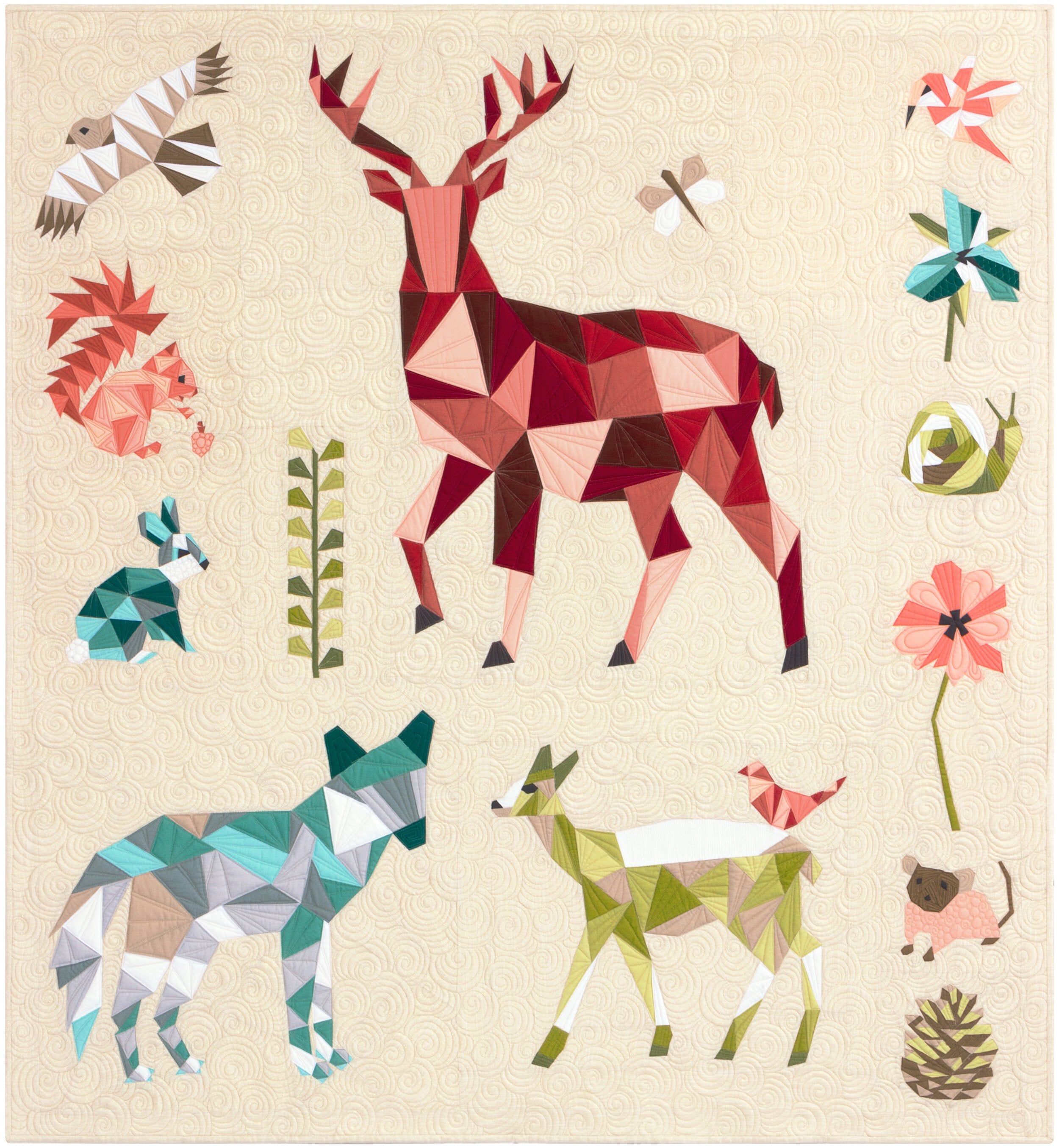 Patterns: Forest Abstractions - Foundation Paper Piecing Quilt by Violet Craft