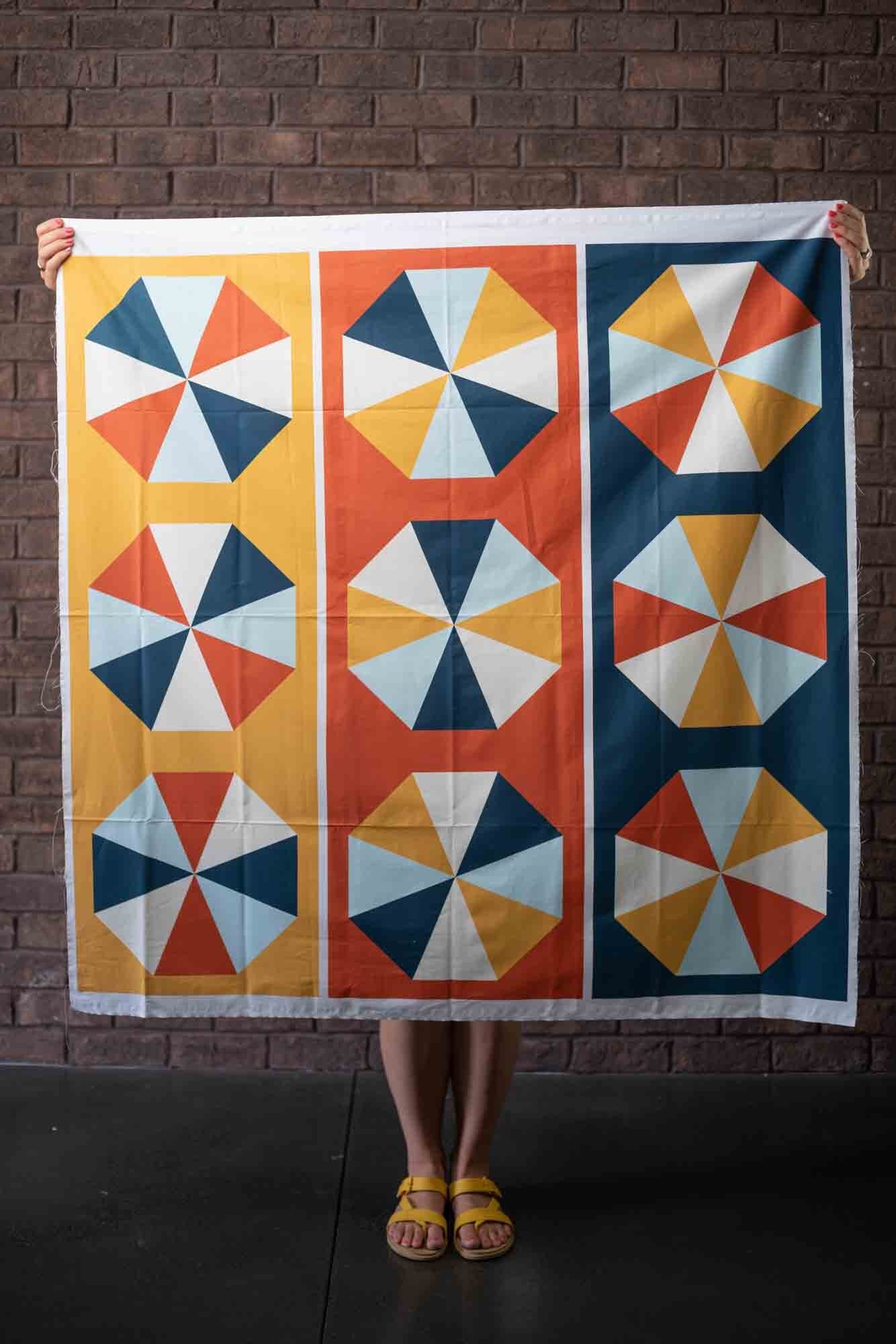 Fall Colorway Panels: Octagon Table Runner - Fall Colorway