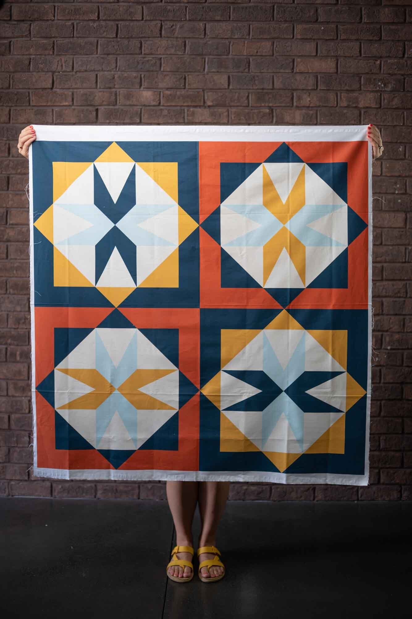 Panels: Star Island Quilt -Throw Size - Fall/Winter Colorway